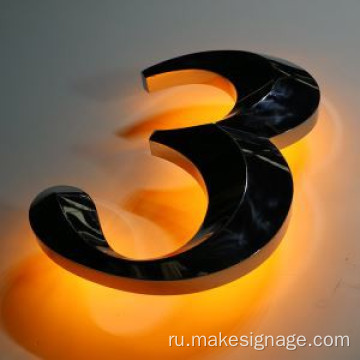 Алюминиевые 3D -светодиодные знаки буквы канала
